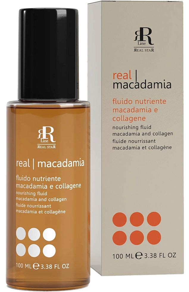Питательный флюид «Жидкие кристаллы» для волос «Макадамия и коллаген» RR Line Macadamia Star Nourishing Fluid, 100 мл Питательный флюид «Жидкие кристаллы» для волос «Макадамия и коллаген» RR Line Macadamia Star Nourishing Fluid, 100 мл