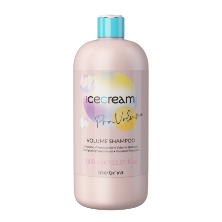 Шампунь для объема волос с аминокислотами, протеинами, эластином и пантенолом Pro-Volume Shampoo Inebrya Ice Cream, 1000 мл