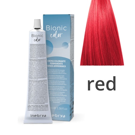 Краска для волос профессиональная без аммиака Inebrya Bionic Color Красный корректор, 100 мл