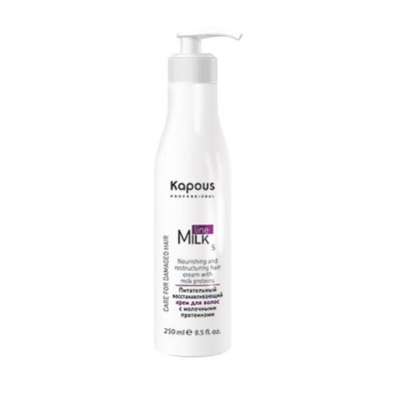 Питательный восстанавливающий крем для волос Milk Line Kapous Professional, 250 мл