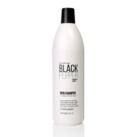 Шампунь увлажняющий для укрепления структуры волос Inebrya Black Pepper Iron Shampoo, 1000 мл