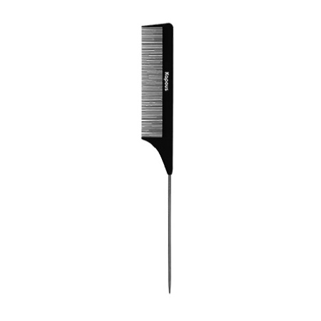 Парикмахерская расческа с металлическим хвостиком Carbon fiber Kapous Professional, 231*27 мм