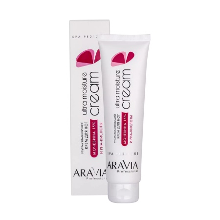 Крем для ног ультраувлажняющий с мочевиной (15%) и PHA-кислотами Ultra Moisture Cream Aravia Professional 100 мл