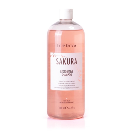 Регенерирующий увлажняющий шампунь Restorative Shampoo Inebrya Sakura, 1000 мл