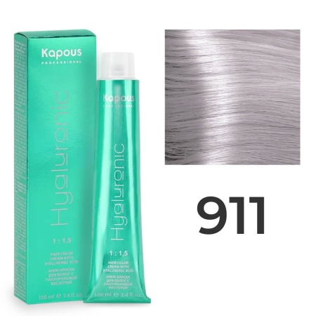Крем-краска Kapous Hyaluronic Acid 911 Осветляющий серебристый Пепельный 100 мл