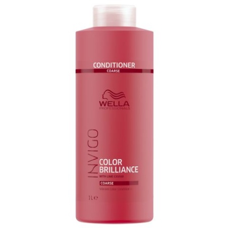 Бальзам-уход для защиты цвета окрашенных жестких волос Wella Invigo Brilliance Line, 1000 мл