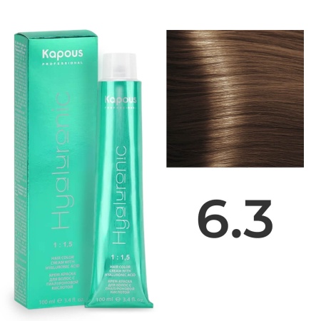 Крем-краска Kapous Hyaluronic Acid 6/3 Тёмный блонд Золотистый 100 мл