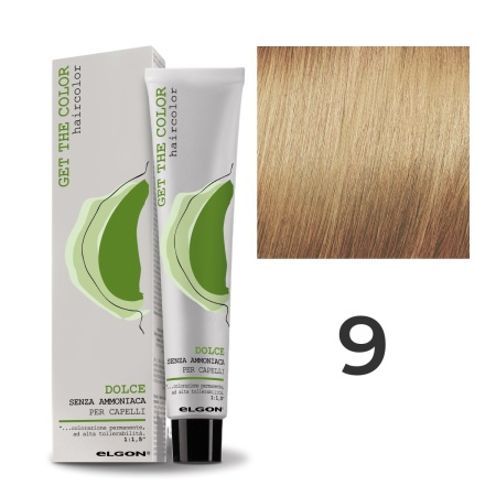 Крем - краска для волос профессиональная Elgon Get the Color Dolce 9 Блонд 100 мл