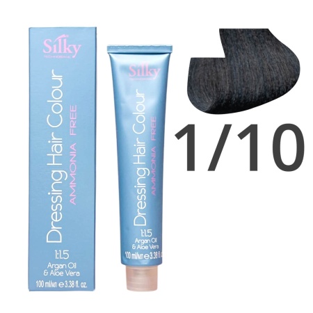 Краска для волос безаммиачная Silky Dressing Haircolor 1.10 Иссиня-черный, 100 мл