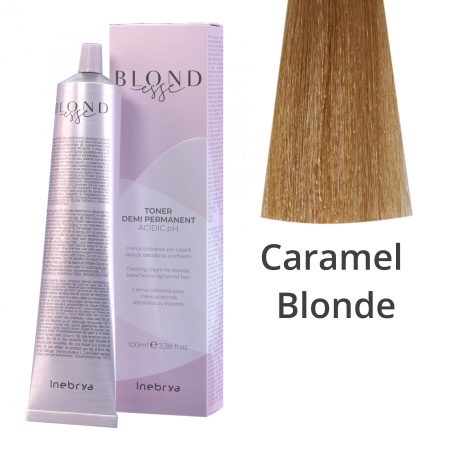 Краска тонер для волос профессиональная Inebrya Blondesse Toner Demi Permanent Caramel Blonde, 100 мл