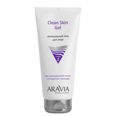 Интенсивный гель для ультразвуковой чистки лица и аппаратных процедур Clean Skin Gel Aravia, 200 мл