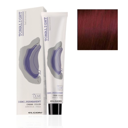 Безаммиачная тонирующая краска для волос Elgon Tonalight 5/5 Светлый шатен Красный 100 мл