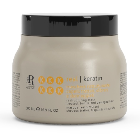 Кератиновая маска для укрепления волос Keratin Star Restructuring Mask RR Line, 500 мл