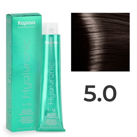 Крем-краска Kapous Hyaluronic Acid 5/0 Светлый шатен Натуральный 100 мл