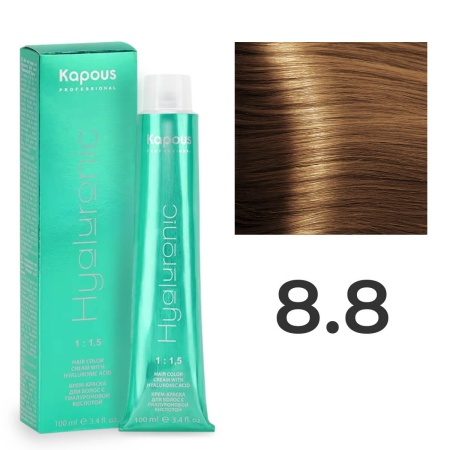 Крем-краска Kapous Hyaluronic Acid 8/8 Светлый блонд Шоколадный 100 мл