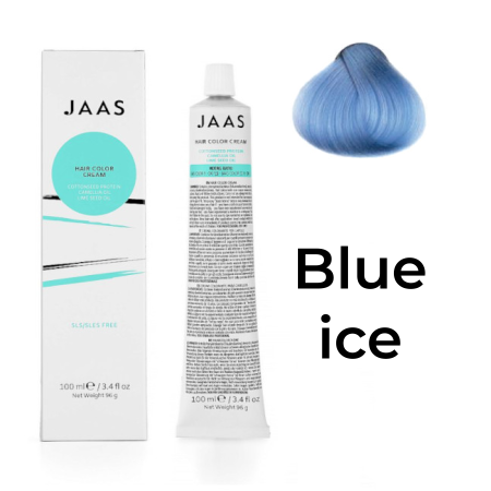 Крем - краска для волос профессиональная Jaas Blue Ice Синий лёд пастельный Микстон 100 мл