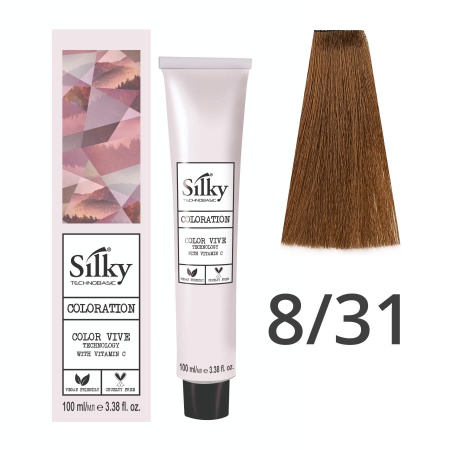 Краска для волос профессиональная Silky Color Vive/Ultralift 8/31 Светлый русый Бежевый, 100 мл