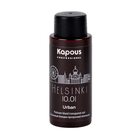 Безаммиачная краска для волос «Urban» Kapous Платиновый блондин прозрачный пепельный Хельсинки 60 мл