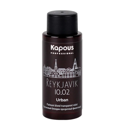 Безаммиачная краска для волос «Urban» Kapous Платиновый блондин прозрачный фиолетовый Рейкьявик 60 мл