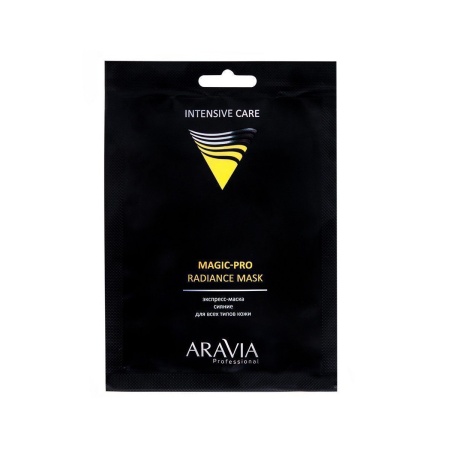 Тканевая маска-экспресс для лица сияние для всех типов кожи Magic-Pro Radiance Mask Aravia Professional