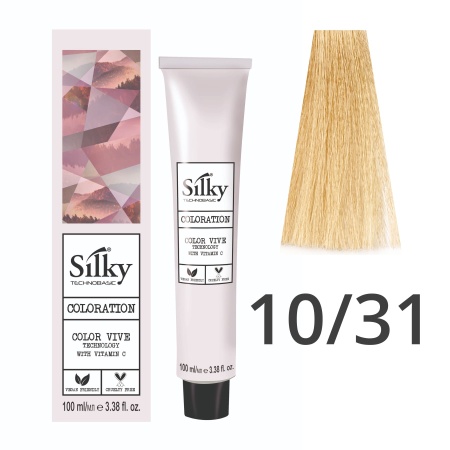 Краска для волос профессиональная Silky Color Vive/Ultralift 10/31 Светлый блонд Бежевый, 100 мл
