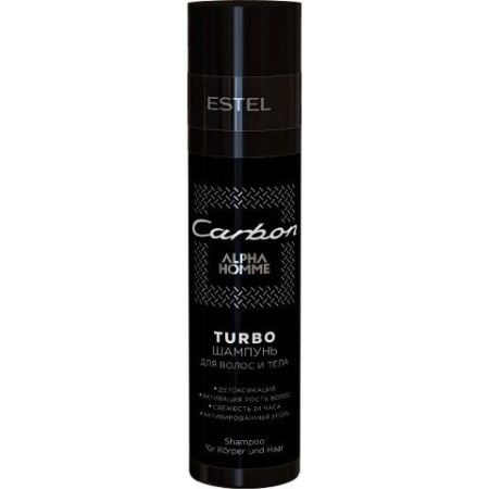 Turbo-шампунь для волос и тела Estel Alpha Homme Carbon, 250 мл