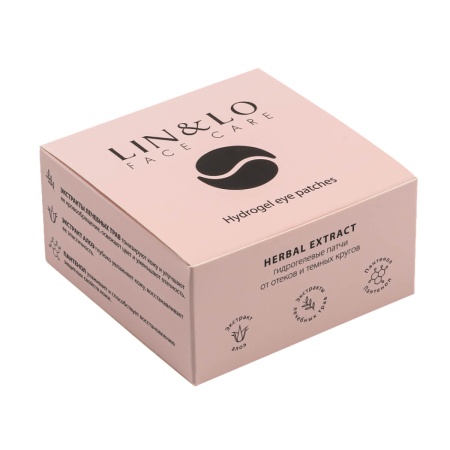 Патчи гидрогелевые от отеков и темных кругов LIN&LO Herbal Extract, 60 шт