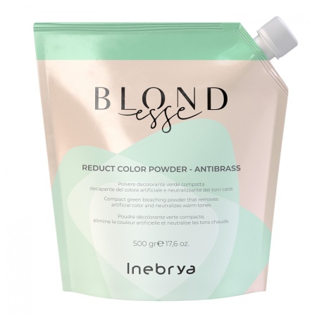 Порошок обесцвечивающий зеленый Reduct Color Powder-Antibrass Inebrya Blondesse, 500 гр