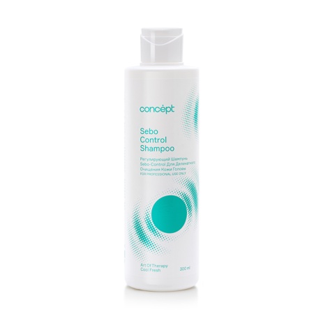 Регулирующий шампунь для деликатного очищения кожи головы Sebo Control Shampoo Concept, 300 мл