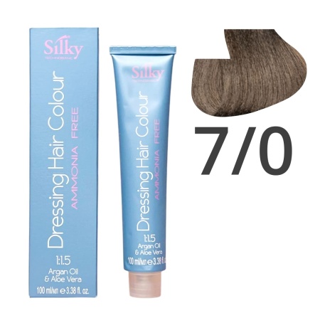 Краска для волос безаммиачная Silky Dressing Haircolor 7.0 Русый Интенсивный, 100 мл