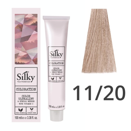 Краска для волос профессиональная Silky Color Vive/Ultralift 11/20 Суперосветлитель Платиновый перламутровый, 100 мл