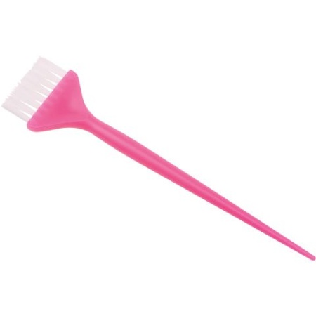 Розовая кисть для окрашивания волос с белой щетиной Dewal С белой щетиной Розовая