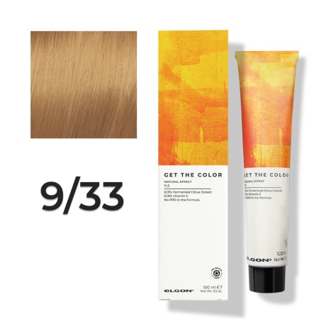 Стойкая краска для волос профессиональная Elgon Get the Color New 9/33 Блонд Интенсивный золотистый, 100 мл