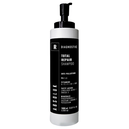 Шампунь для восстановления поврежденных и сухих волос Absoluk Diagnostic Total Repair Shampoo, 1000 мл