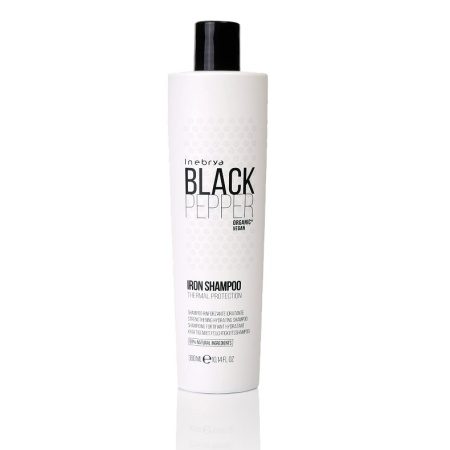 Шампунь увлажняющий для укрепления структуры волос Inebrya Black Pepper Iron Shampoo, 300 мл