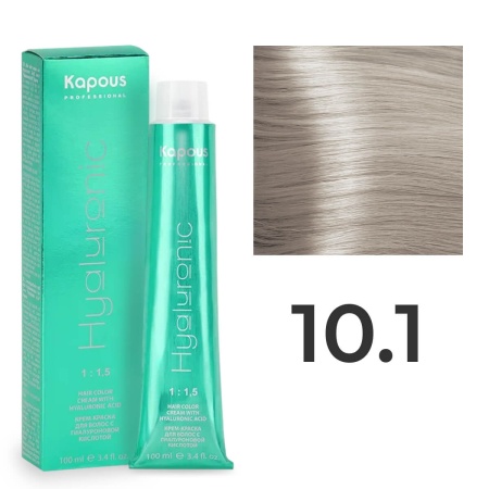 Крем-краска Kapous Hyaluronic Acid 10/1 Яркий блонд Пепельный 100 мл
