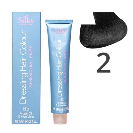 Краска для волос безаммиачная Silky Dressing Haircolor 2 Брюнет, 100 мл