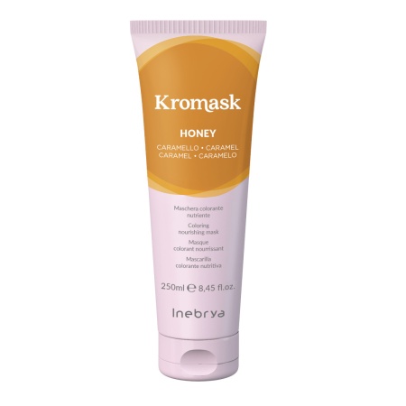 Тонирующая питательная маска для волос Карамельный Honey Inebrya Kromask, 250 мл