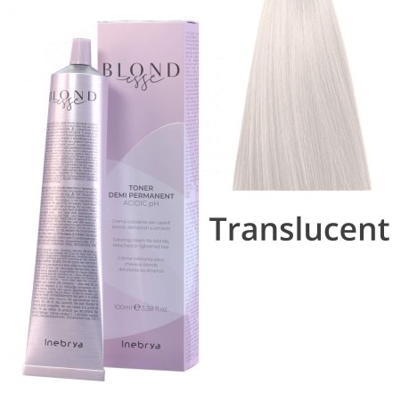 Краска тонер для волос профессиональная Inebrya Blondesse Toner Demi Permanent Translucent, 100 мл