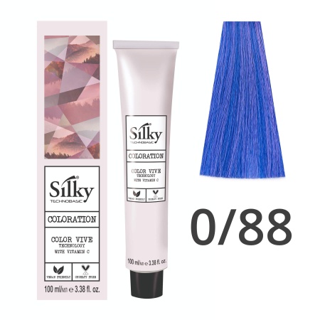Краска для волос профессиональная Silky Color Vive/Ultralift 0/88 Синий усилитель, 100 мл