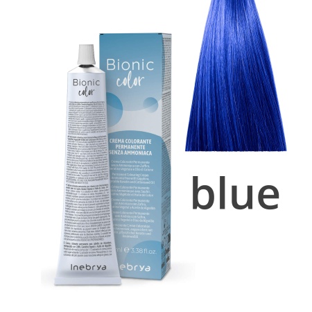 Краска для волос профессиональная без аммиака Inebrya Bionic Color Синий корректор, 100 мл