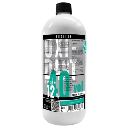Окислительная эмульсия для краски Absoluk Oxidant Cream (40 vol) 12%, 1000 мл