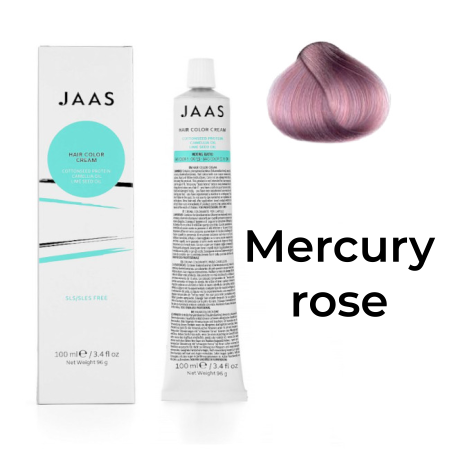 Крем - краска для волос профессиональная Jaas Mercury Rose Розовый пастельный Микстон 100 мл