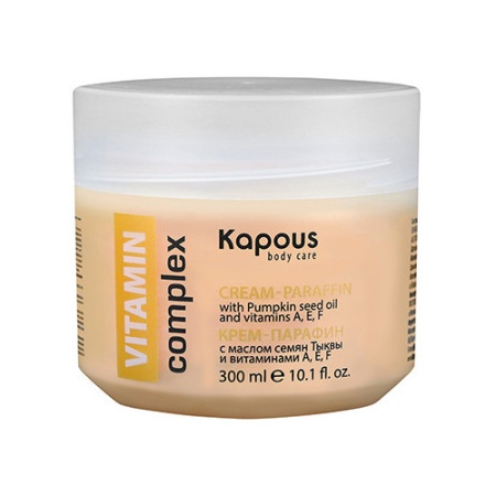 Крем-парафин с маслом семян тыквы и витаминами A, E, F «Vitamin complex» Kapous Body Care 300 мл