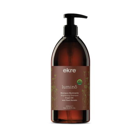 Шампунь для блеска волос с кератином и аргановым маслом Intensive Lumino Ekre, 500 мл