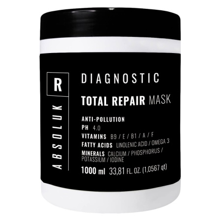Маска для восстановления сухих и поврежденных волос Absoluk Diagnostic Total Repair Mask, 1000 мл