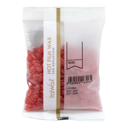 Воск горячий пленочный в гранулах «Роза» Italwax White Line, 100 г