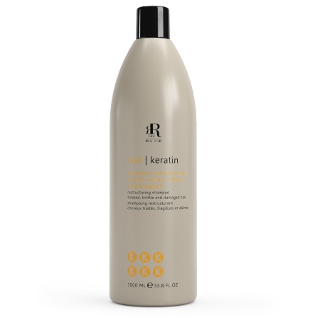 Кератиновый шампунь для укрепления волос Keratin Star Restructuring Shampoo RR Line, 1000 мл