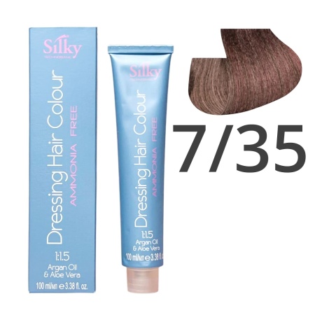 Краска для волос безаммиачная Silky Dressing Haircolor 7.35 Русый Кофейный, 100 мл