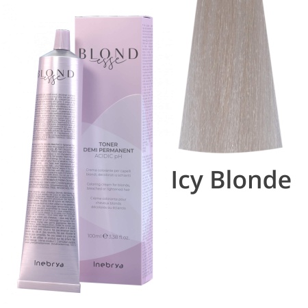 Краска тонер для волос профессиональная Inebrya Blondesse Toner Demi Permanent Icy Blonde, 100 мл